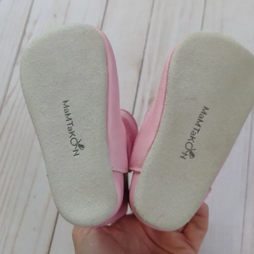 MaMTaKoN Pink Genuine Leather Cowboy Boots Size 6-12 Months